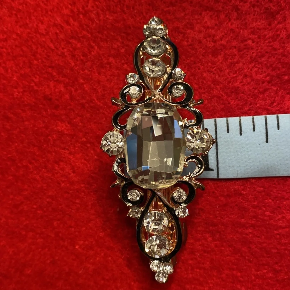 Pink Victoria's Secret rhinestone bobby pins and rhinestone barrette